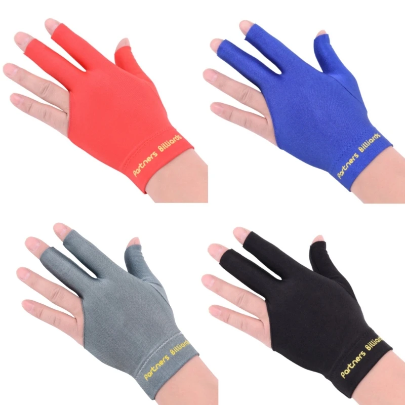 

3 Fingers Billiards Gloves Pool Cue Gloves Elastic Show Shooters Pool Snooker Players Gloves Breathable Anti-Skid Glove