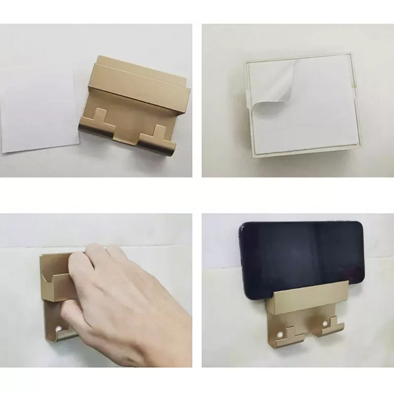 

Hot Sales Phone Stand Hotel Universal Paste Style Phone Charging Holder Bracket Wall Mount
