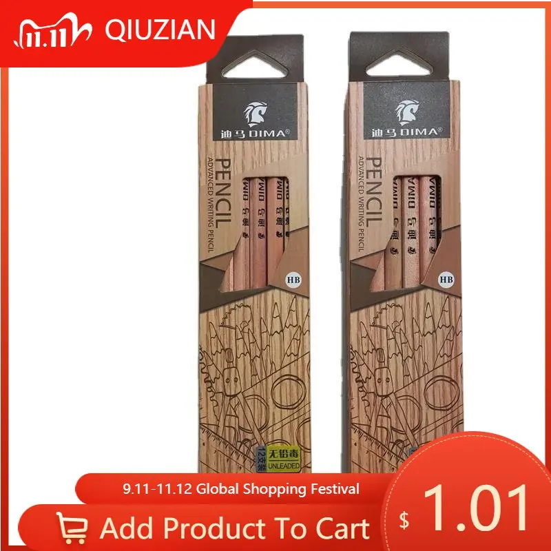 

12 шт., деревянные карандаши HB для письма и рисования