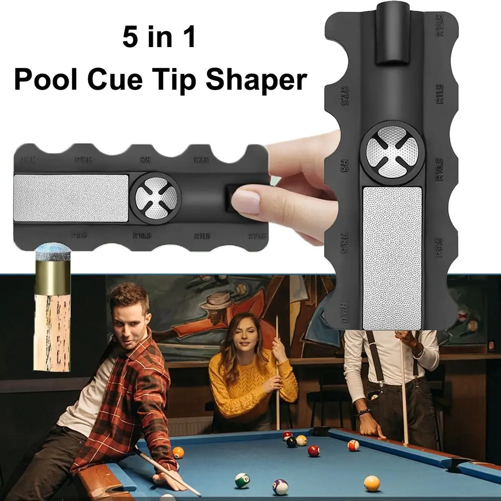 

Sports Billiard Snooker Effective and Rapid Repair Pool Cue Shaper Cue Tip Shaper Pool Cue Tip Shaper 5 in 1