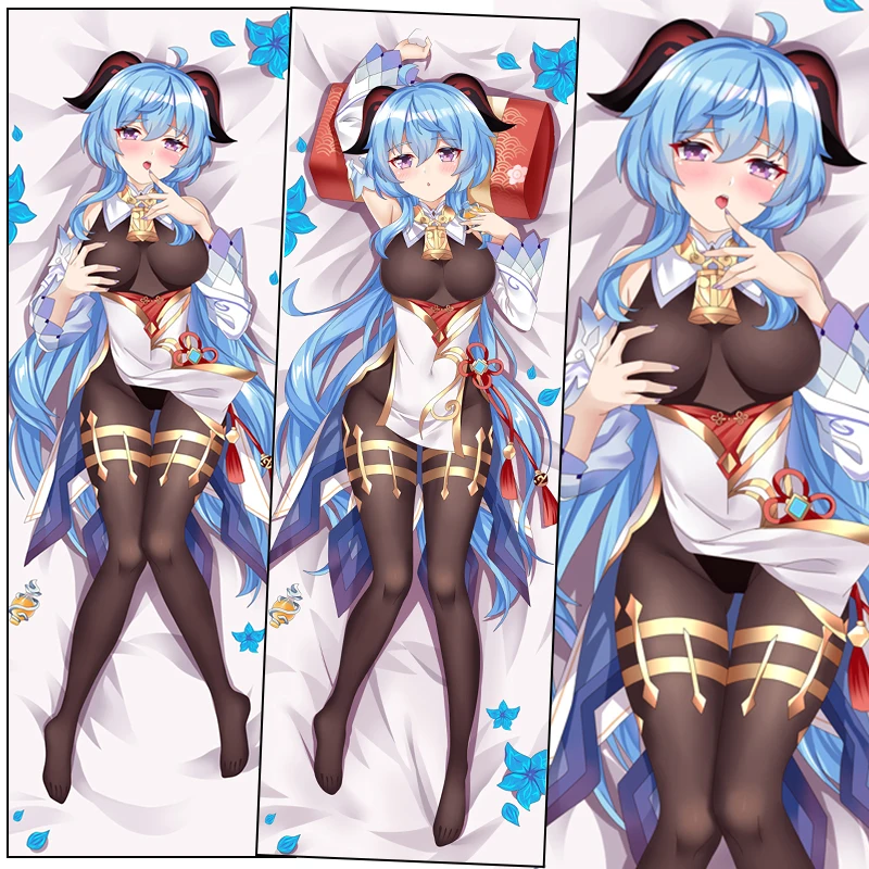 

Наволочка с героями Аниме игры Genshin Impact Ganyu Dakimakura, обнимающая подушка для тела, подушка Otaku Pilow Cover