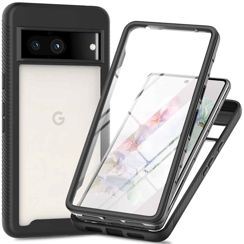 

360° Full Body Case for Google Pixel 7a Soft Screen Protector Film Hard Front Bumper Clear Shockproof Phone Cover GooglePixel7a
