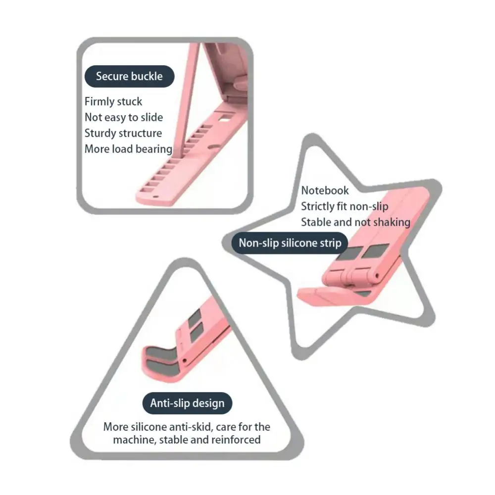

Silicone Pad Tablet Holder Adjusable Foldable Laptop Bracket For Laptop Tablet Mobile Phone Mini Desktop Support Notebook Stand