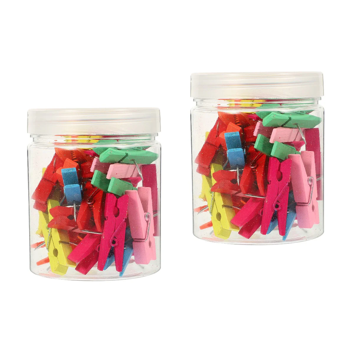 

Clips Woodenthumbtack Photo Clothes Clip Push Style Clothespins Wood Decor Classroom Schoolgirl Board Decorative Display