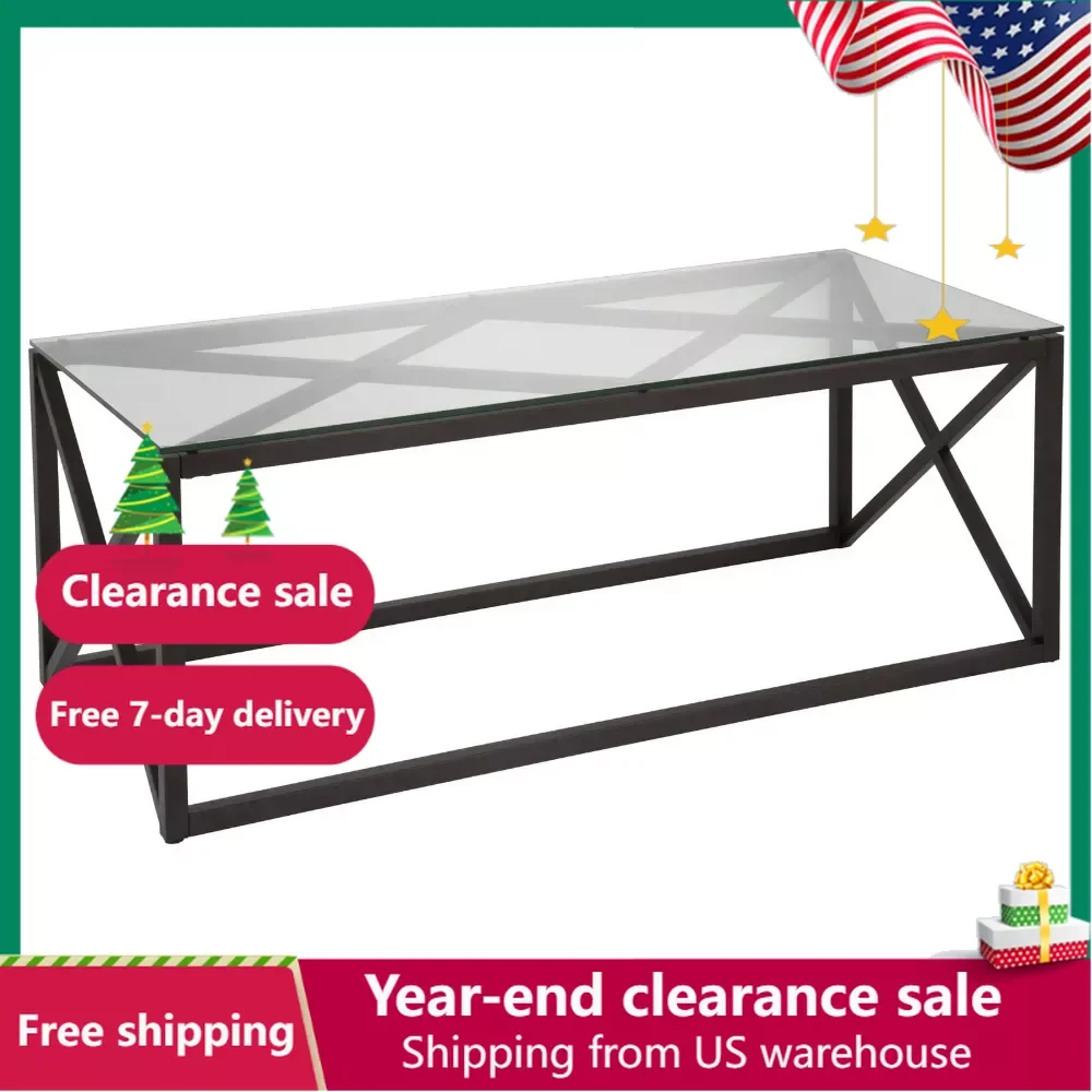 

Contemporary Coffee Table With Glass Top Side Table Living Room Home Coffee Corner Tables Coffe Furniture Café