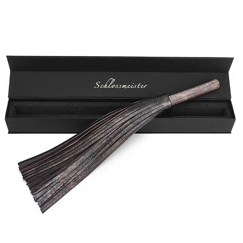 54cm Genuine Leather Whip Spanking Paddle Scattered Whip Knout Flirting Erotic Sex Toys for SM Flirt Adult Games images - 6