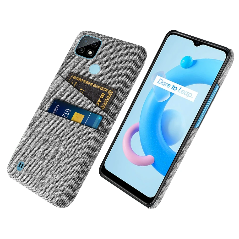 

Realme C21 For Realme C21 Case Realme C30 C21 C21Y C25Y C25 C25S C31 C35 Fabric Dual Card Cover For OPPO Realme C21 Funda Capa