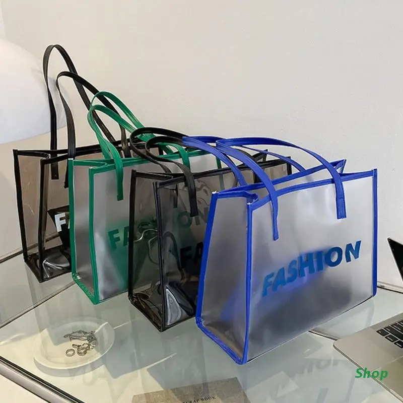 

L5YC Fashion PVC Jelly Bag Women Clear Handbag Summer Clear Shoulder Bags Handbag Messenger Tote for Girls