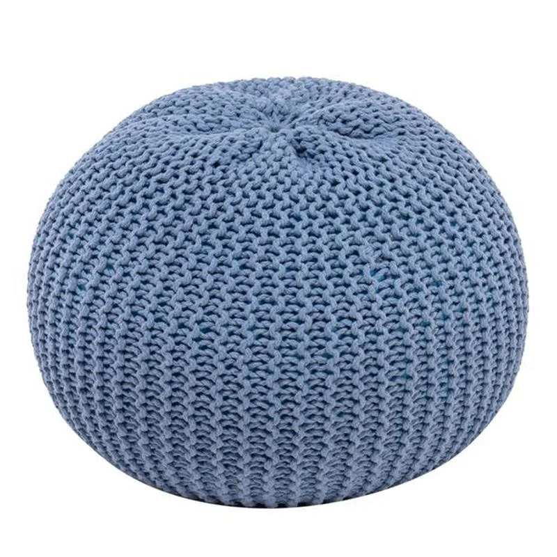 

2022 New Hand-woven Sofa Pedal Futon Blue [50*50*35cm]