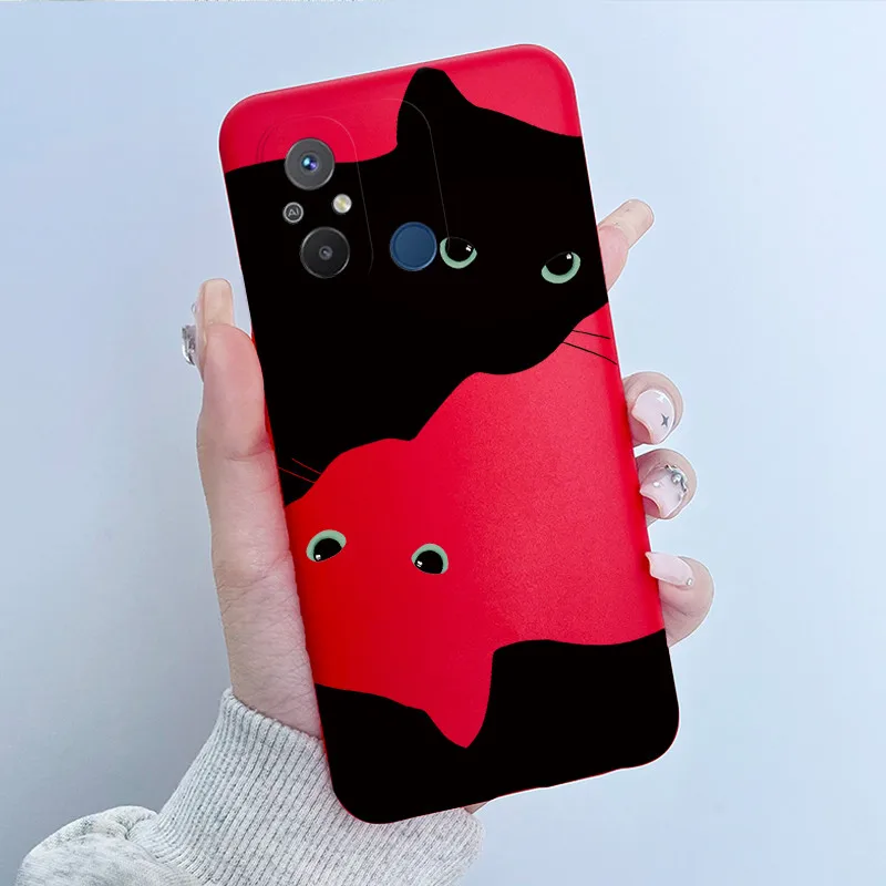 For Xiaomi Redmi 12C Case Beautiful flower Cartoon Labubu Painted Phone 12 C C12 Redmi11A Silicone Back Cover