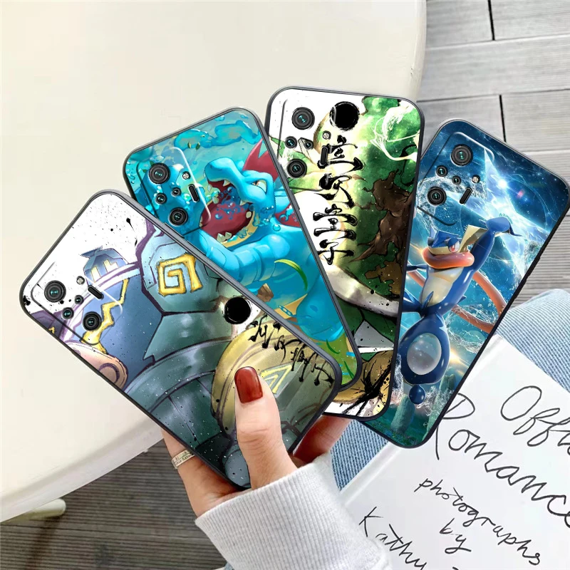 

Pokémon Anime Phone Case For Xiaomi Redmi 7 7A 8 8A 9 9i 9AT 9T 9A 9C Note 7 8 2021 8T Pro Coque Black Funda Back