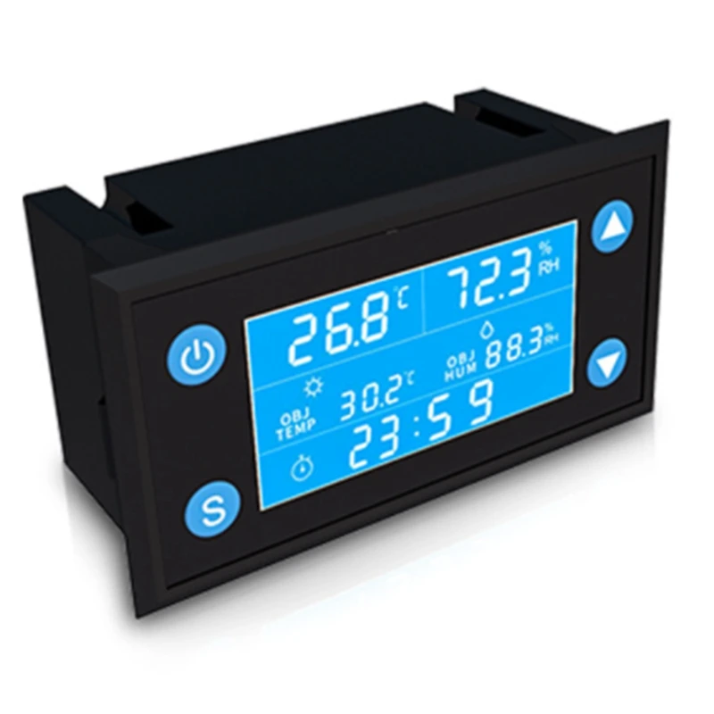 LCD Digital Temperature Humidity Controller Timer SHT20 Sensor Probe For Incubator Aquarium Thermostat Humidistat