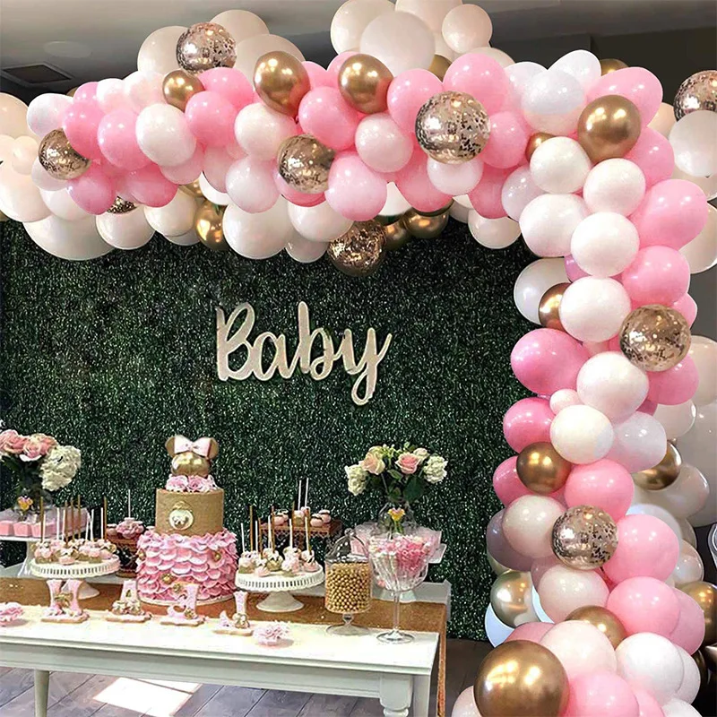 

Green/gold Balloon Garland Arch Wedding Decoration One Birthday Party Decor Kids Baby Shower Latex Ballon Chain Birthday Decor