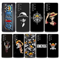 one piece luffy logo straw hat anime phone case for samsung a01 a02 s a03s a11 a12 a21s a32 a41 a72 a52s 5g a91 s soft silicone