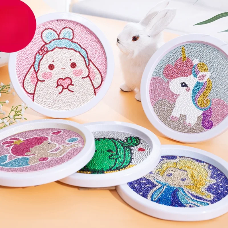 

Children's Diamond Painting 5D Diy Diamond Painting with Frame Handmade Diy Making Educational Toys Diamond Mosaic Crafts