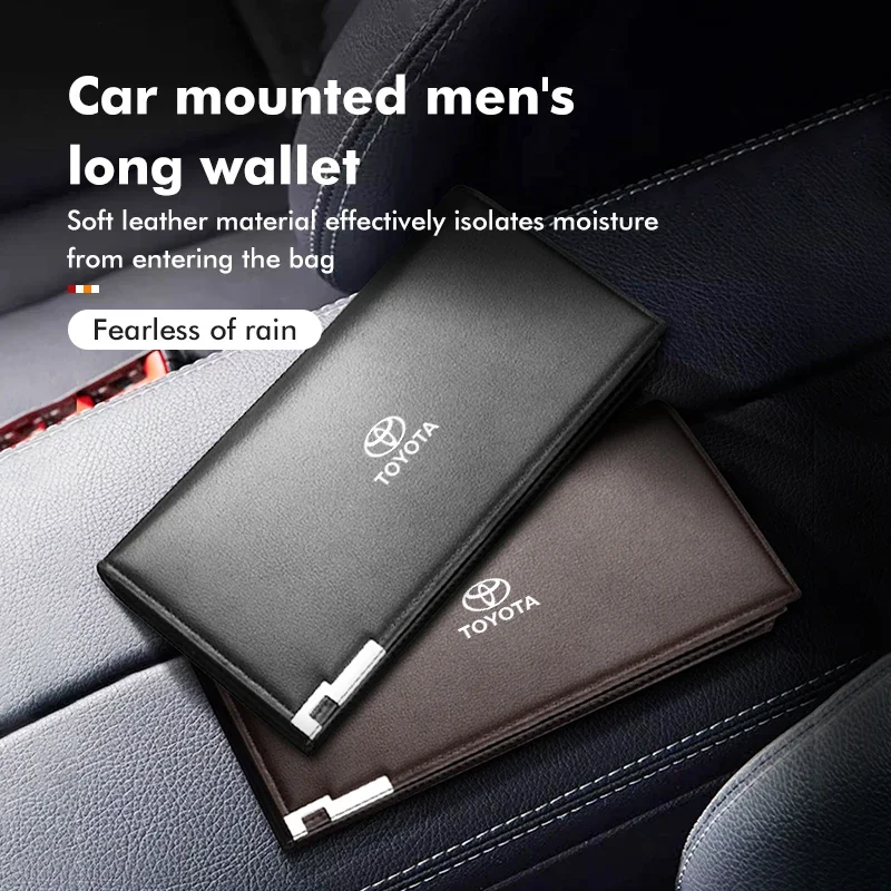 Автомобильный мужской кожаный держатель для карт складной кошелек