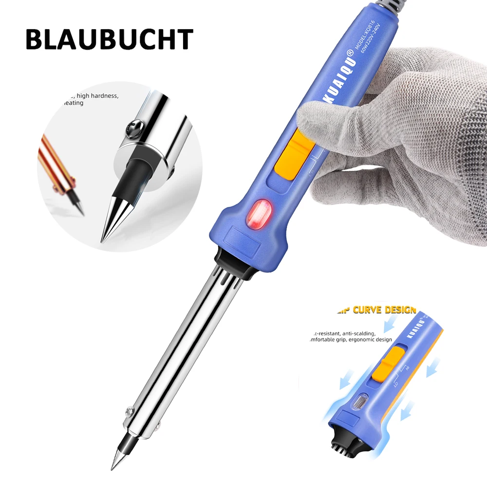 

New Adjustable Temperature Electric Soldering Iron Handle 60W Welding Solder Rework Station Kit Heat Pencil Tips Repair Tool