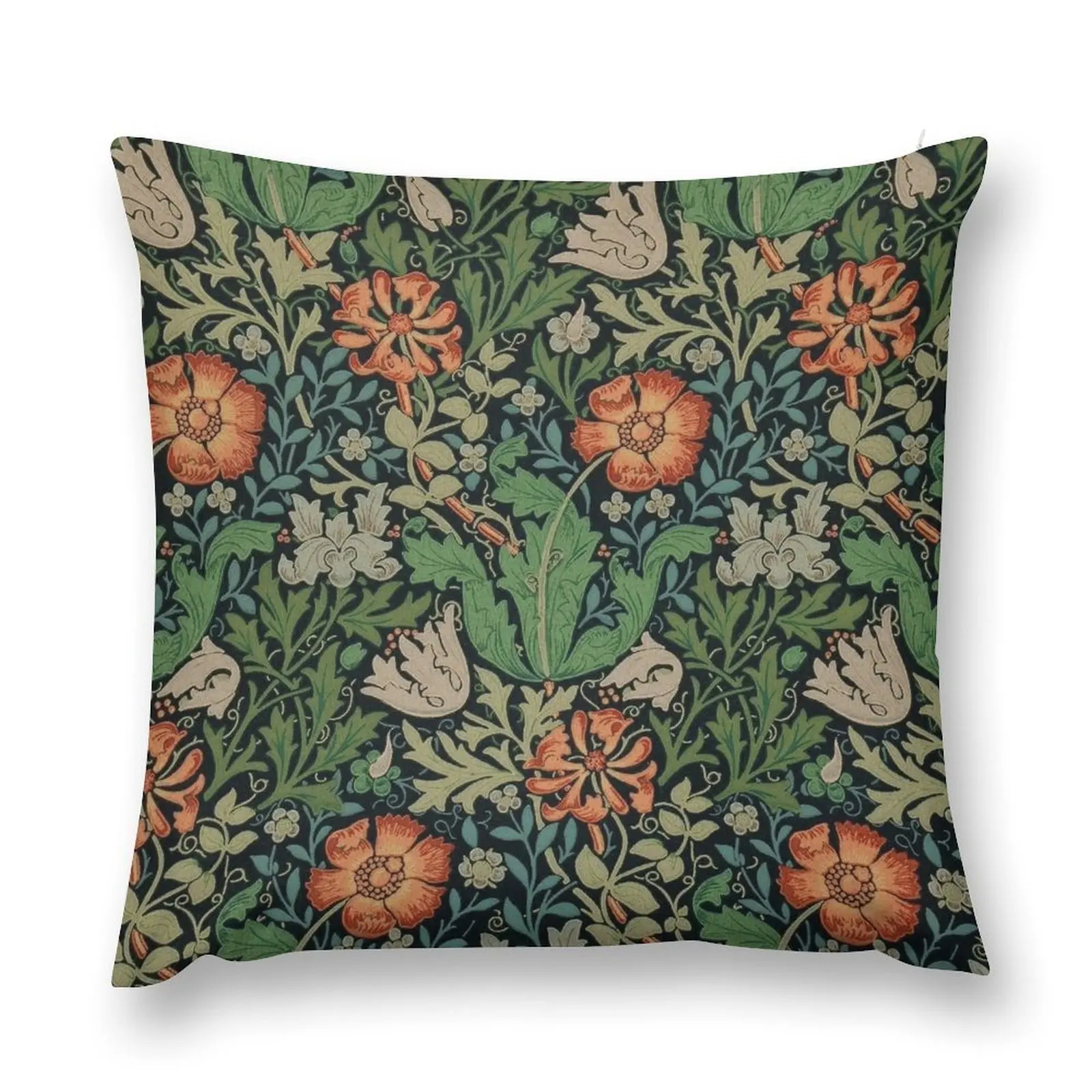 William Morris Compton антикварные обои с узором подушка для дивана рождественские