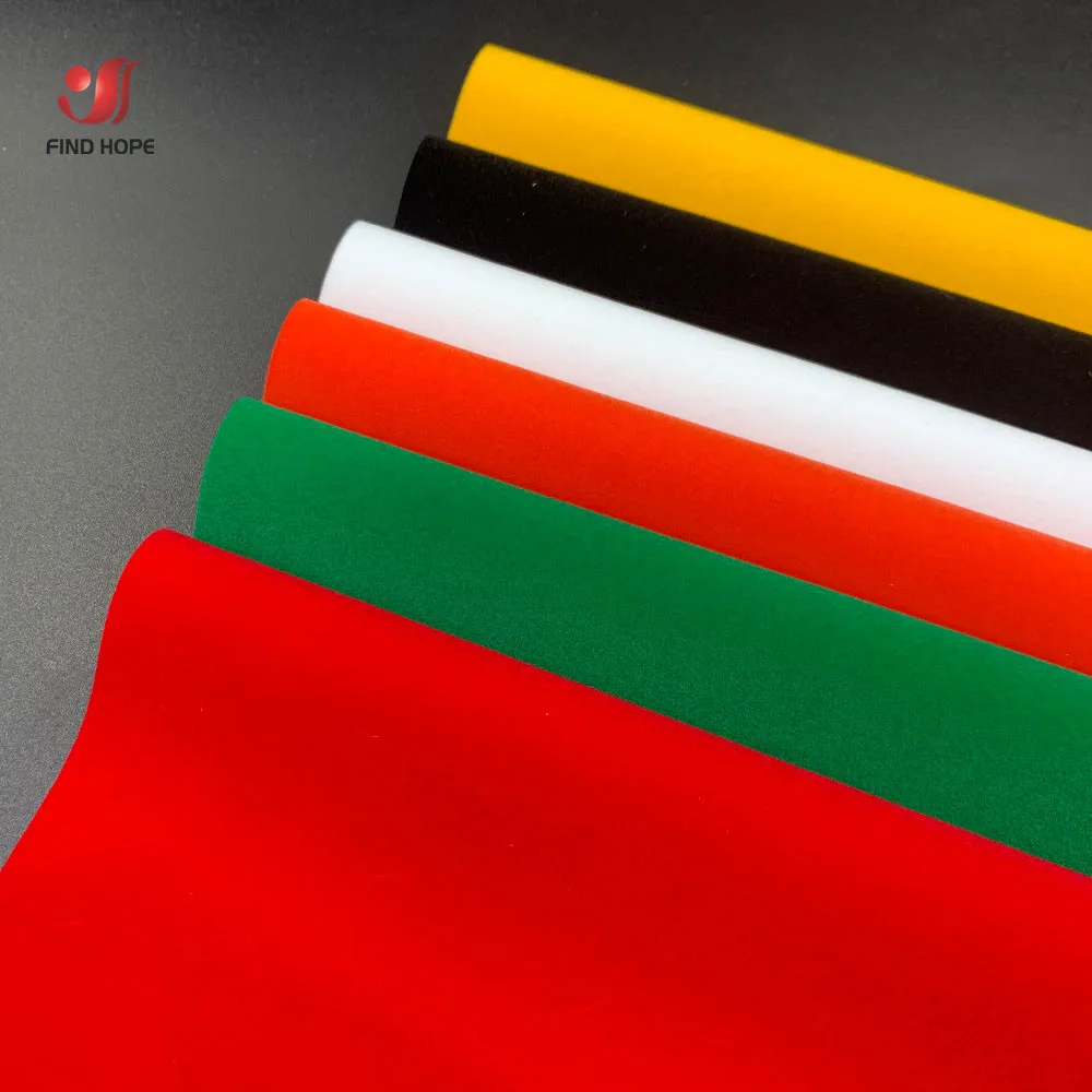

12in x 10in 6 Sheets Flocking Heat Transfer Vinyl Iron on T-shirts HTV Printing DIY Clothing Bags Hot Press Machine For Cricut