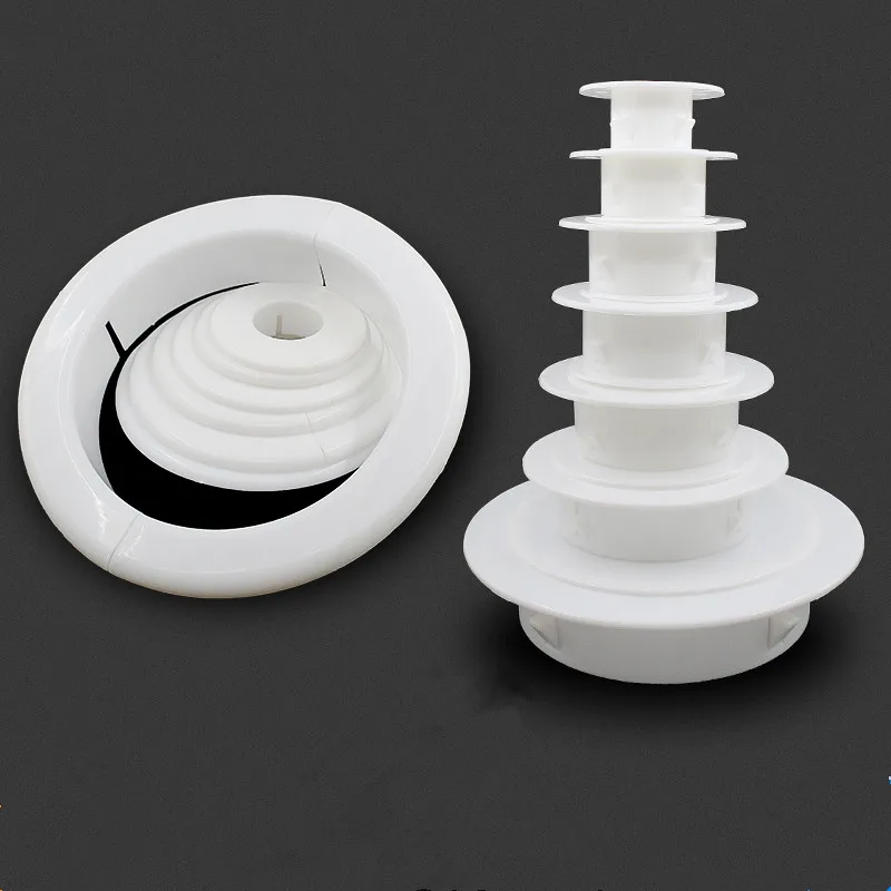 Plastic Vent Cover Reserved Hole Sealing Panel Round Corrector Air Conditioning Pipe Dust Cap Decor For Home Office Hotel |
