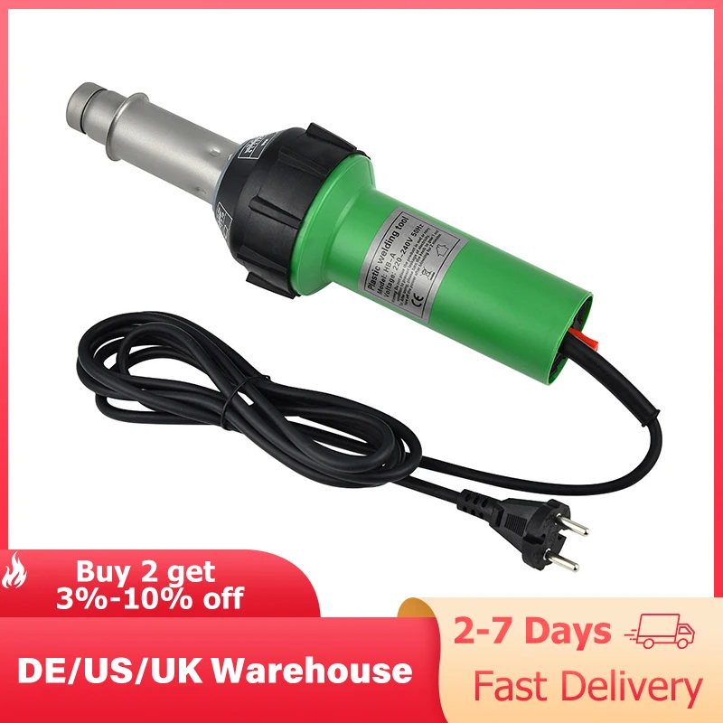 

EU US Stock 220V/110V 1600W Plastic Welding Gun Hot Air torch heat gun Welder for Truck curtain,PVC vinyl floor,PP,PE Water Tank