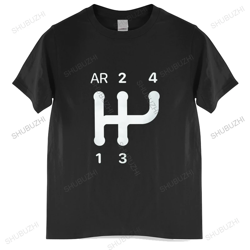 

2CV Gear Shift Pattern T-Shirt Men Birthday Gifts Short Sleeves Funny Tees O Neck 100% Cotton Clothes Humor T Shirt
