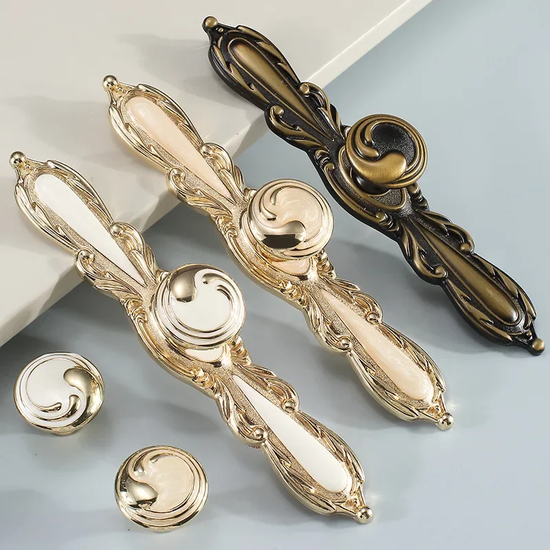 Антикварные белые ручки для мебели кухонные шкафы двери ящики