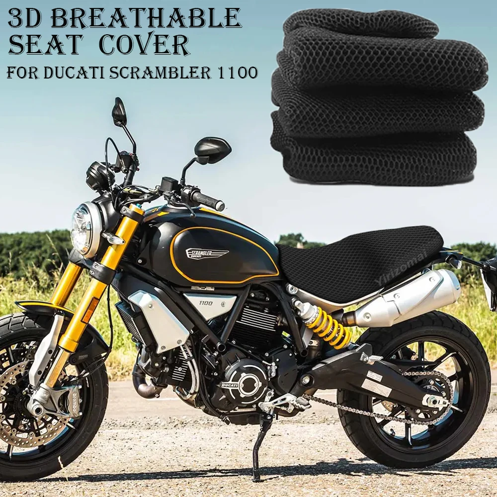 

Защитная Подушка для мотоцикла, Нескользящая дышащая водонепроницаемая подушка, сетчатый чехол для сиденья 3D, подходит для Ducati Scrambler 1100 Sport ...