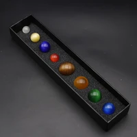8pcsbox natural stone decoration mix color round mini ornament lucky gift bed room garden office desk ornaments