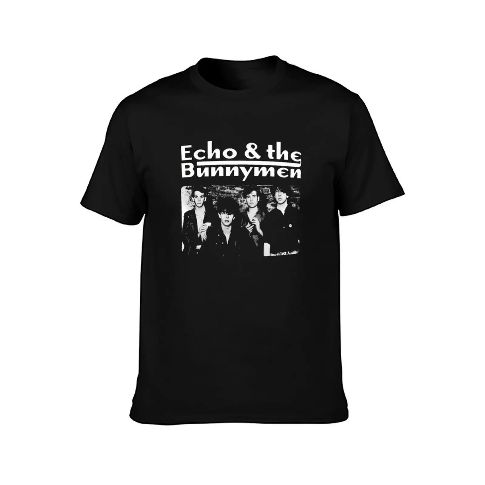 Фото Футболка Echos and The Bunnymens Band, базовая повседневная одежда, топ с короткими рукавами №2