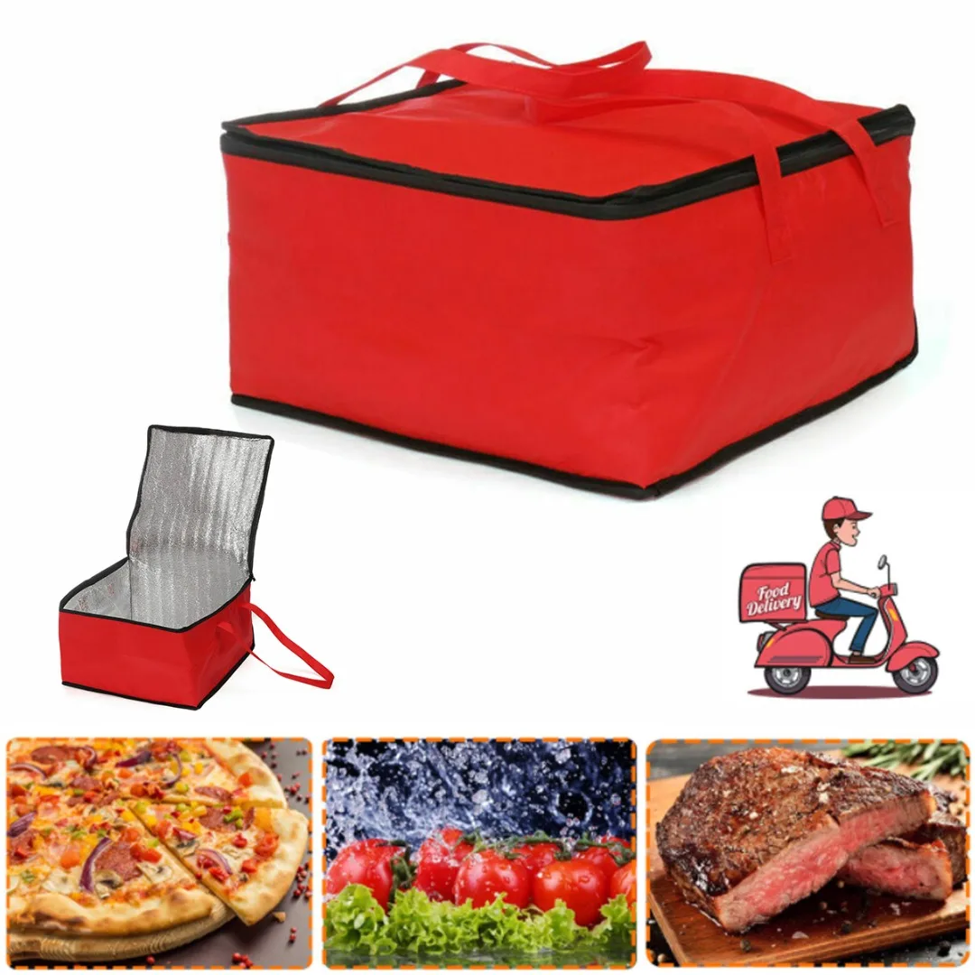 

15 inch Pizza Delivery Bag Insulated Thermal Food Storage Holder Outdoor Picnic