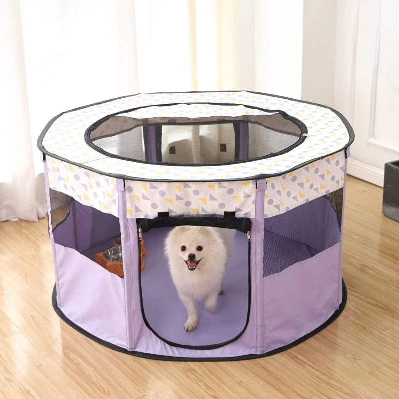 Pet Tent Portable House Breathable Outdoor Kennel Fence Cat Delivery Room Game Octagon Baby Folding Dog Cage |
