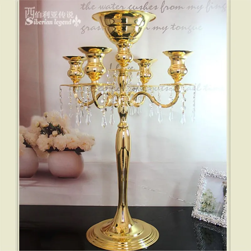 

10pcs/lot Height 68cm Silver Gold Mermaid Iron Art Wedding Table Decoration Centerpieces Wedding Props Table Chandelier