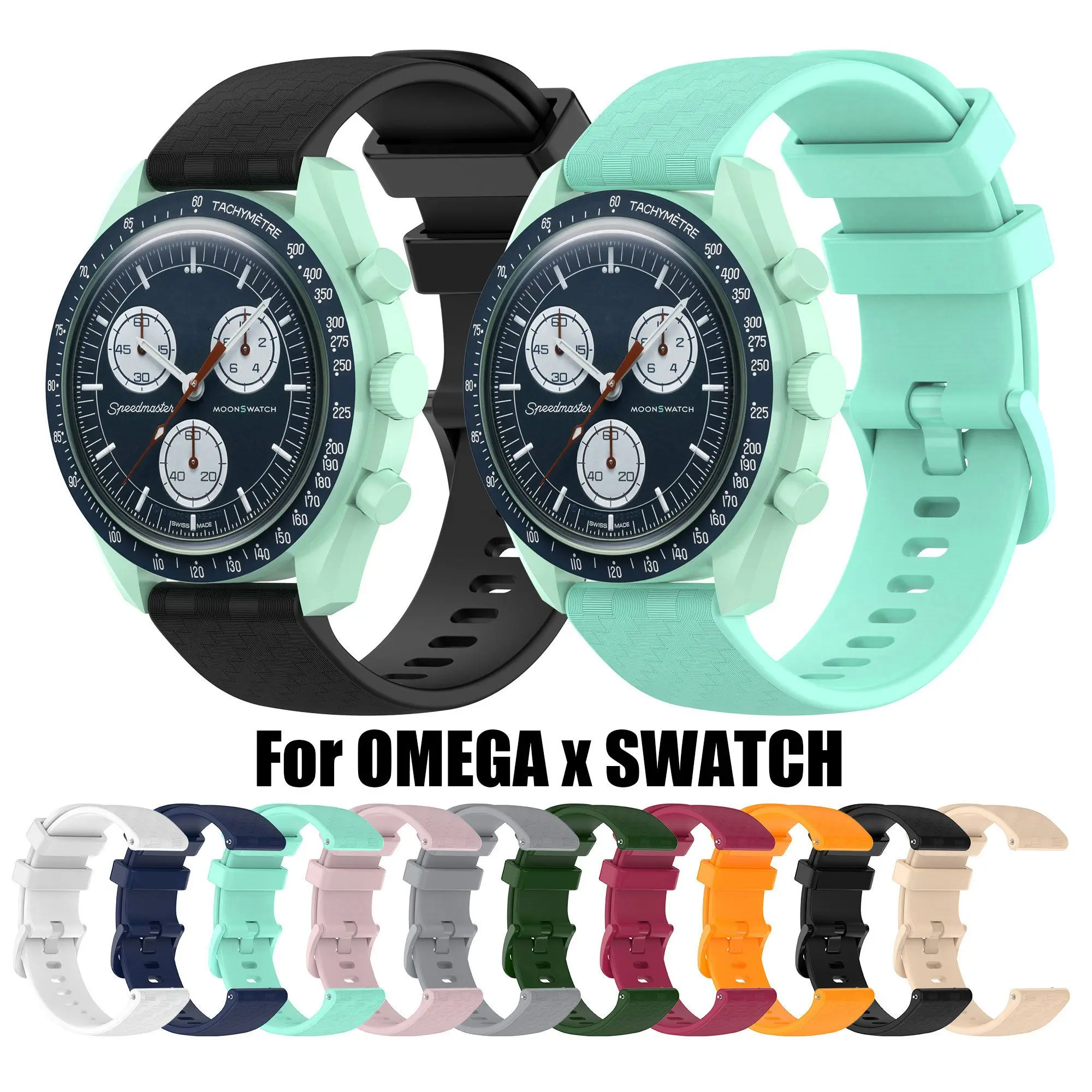 

Ремешок силиконовый для часов OMEGA x SWATCH, мягкий сменный Браслет для наручных часов, аксессуары для часов