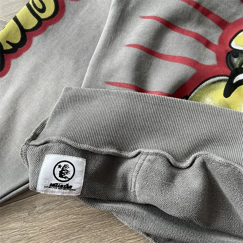 24SS негабаритная куртка с капюшоном в стиле хип-хоп Hell Star для мужчин и женщин