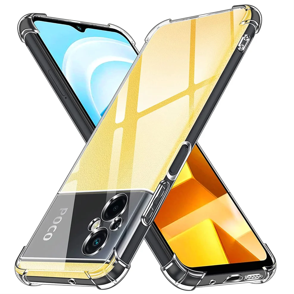 

airbag case for poco-m5 soft clear shockproof silicone phone cases pocophone m5 xiaomi poco m 5 cover poco m5 case