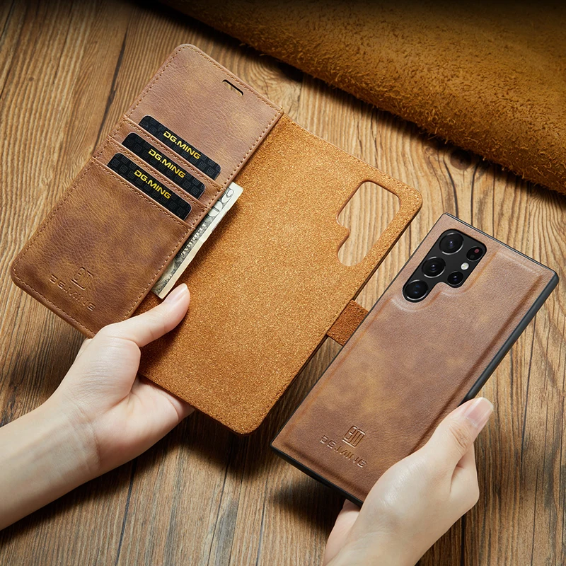 Магнитный кожаный флип-чехол для Samsung Galaxy S22 S21 Plus S20 FE Ultra S10 S9 S8 iPhone 11 12 MINI Pro X XS Max -