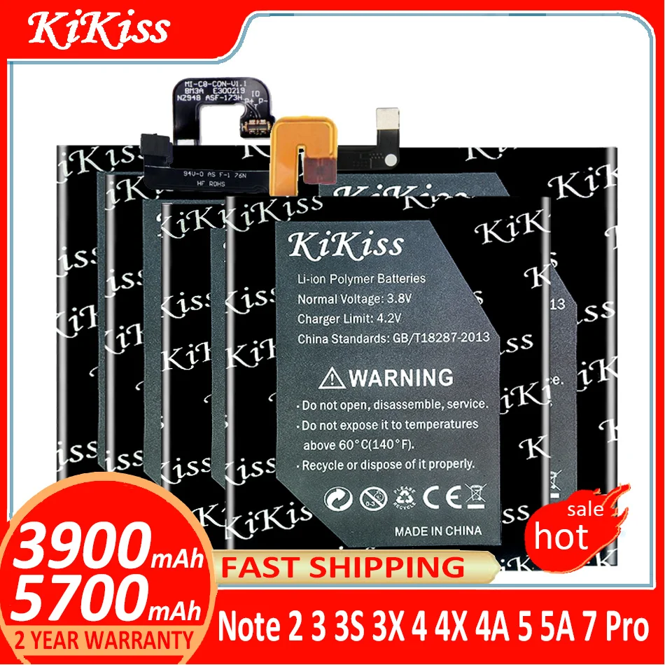 

Battery For Xiaomi Redmi Note 2 3 3S 3X 4 4X 4A 5 5A 7 Pro Mi 5 mi5 5S 5X 6 8 9 Mix 2 F1 BM47 BM46 BN41 BN43 BM22 BN31 Bateria
