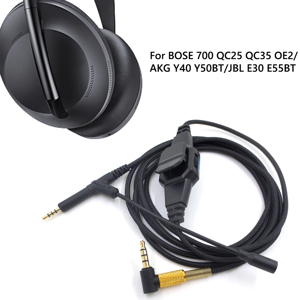 

Для BOSE 700 QC25 QC35 OE2 Игровые наушники 2 м Aux кабель 3,5 мм штекер до 2,5 мм штекер аудио наушники шнур с микрофоном