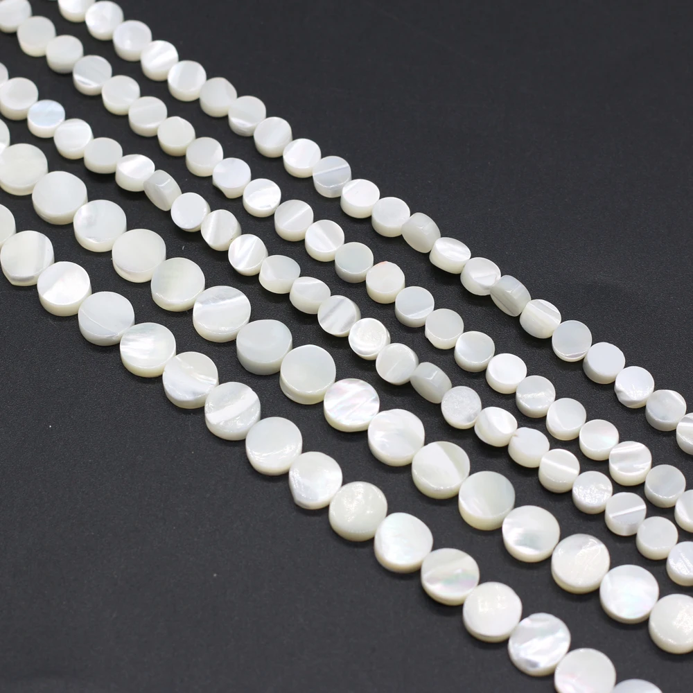

Natural Seashell Sea Water White Round Spacer Beads for Women Bracelet Necklace Accessory Jewelry Making Size 6 8 10 12mm