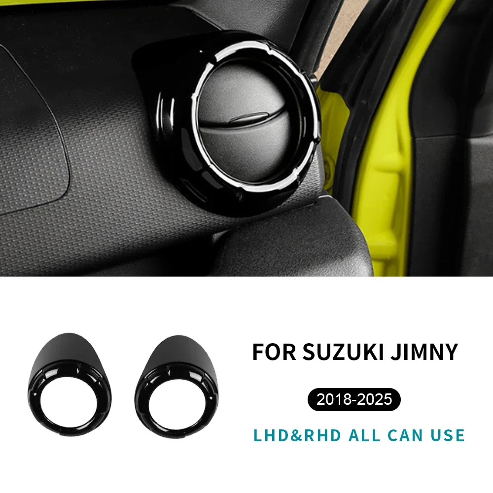 

Для Suzuki Jimny JB64 JB74 2018 2019 2020 2021 2022 2023 2024 2025 ABS углеродное волокно боковые воздуховыпускные отверстия на центральную консоль наклейка
