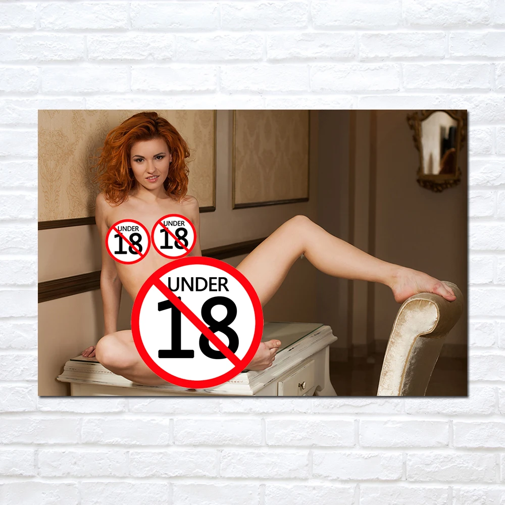 Цельная картина на холсте голая красная красота модель для взрослых HD фото