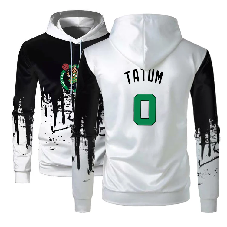 

Мужские новые американские баскетбольные Трикотажные изделия Одежда #0 Jayson Tatum Boston Celtics Крутая толстовка женские чернильные белые