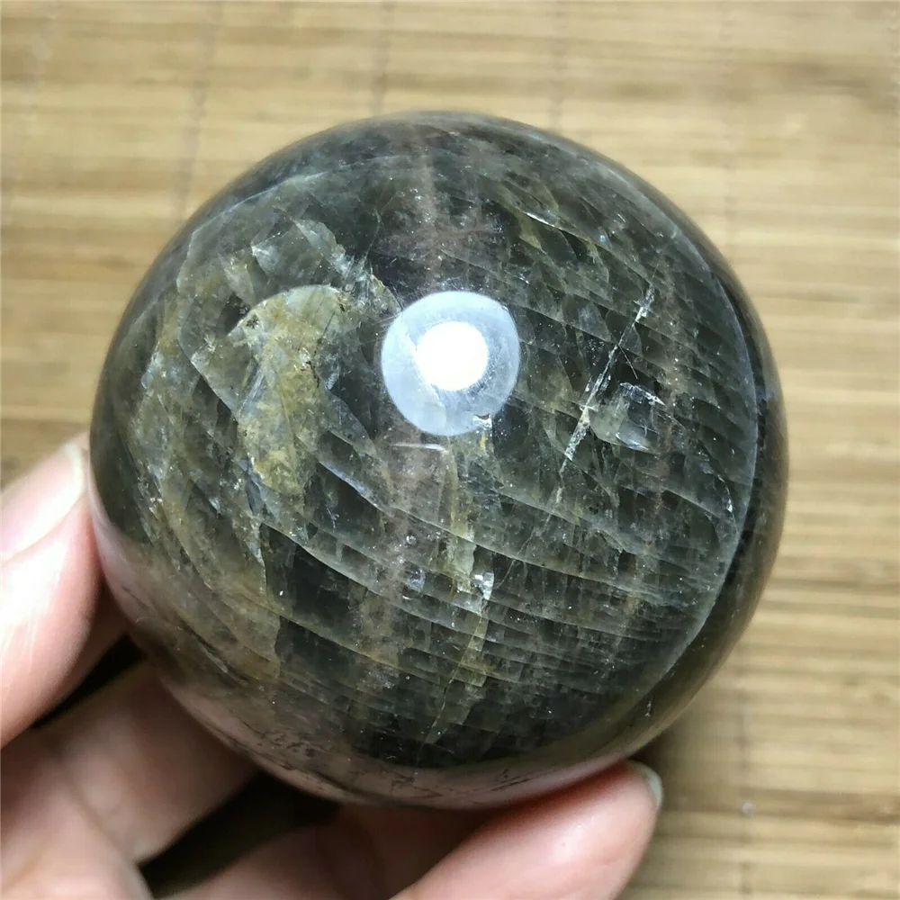 

AAA natural gray moonstone Shi Ying ball crystal ball massage therapy