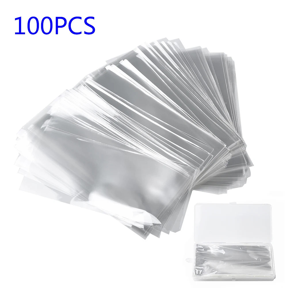 100pcs Paper Money Album Currency Banknote Case Storage Collection W/ Box Holder Transparent Plastic Bags Home Storage Bags