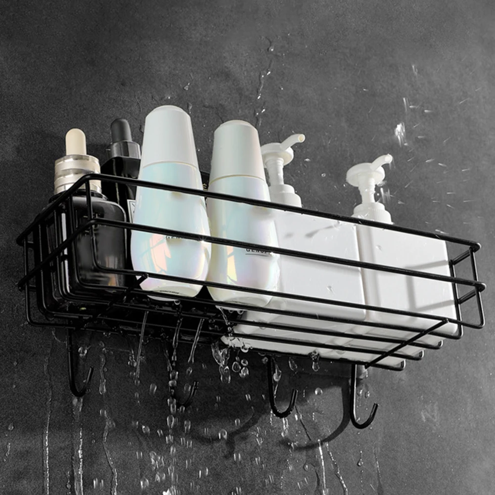 

Shelf Storage Rack Storage Shelf Tidy White 1 PCS 27.5cm*10cm*5.5cm Bathroom Black Clean Iron Shelf Shelf Kitchen