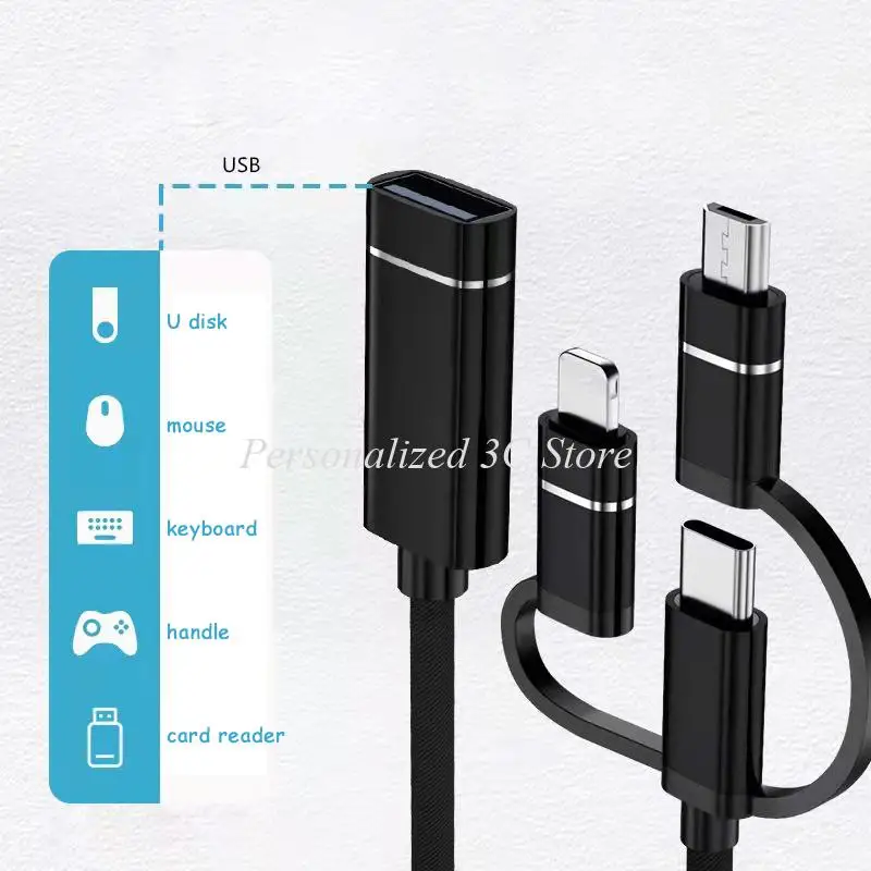 

USB 3,0 OTG адаптер кабель для iPhone 3 в 1 OTG адаптер кабель для Apple Android устройство для чтения карт памяти двух в одном