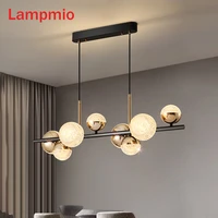 800mm pendant lights for dining room black golden long lustres bar lamp restaurant luxury round lampshades led hanglamp