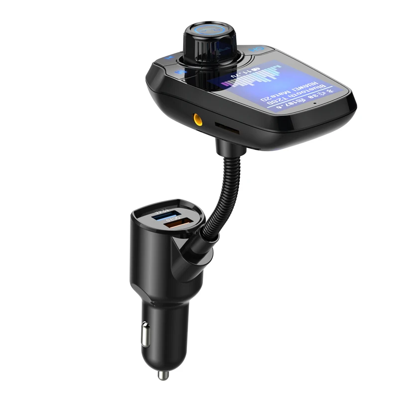 Автомобильное зарядное устройство с 2-мя USB-портами и ЖК-экраном 1 8 дюйма |