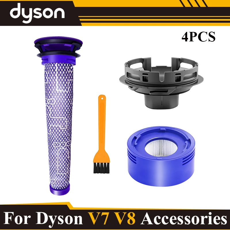 HEPA-фильтры и фильтры предварительной очистки для беспроводных пылесосов Dyson V7 V8 Absolute Animal Motorhead, сменный фильтр, задняя крышка двигателя, часть